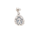 18k White Gold Sapphire & White Diamonds Pendant
