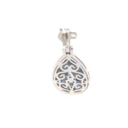 18k White Gold Sapphire & White Diamonds Pendant
