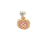 18k Yellow Gold Ruby & White Diamonds Pendant