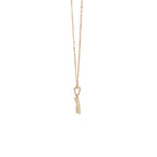 9k Yellow Gold White Diamonds Necklace