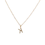 9k Yellow Gold White Diamonds Necklace