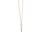 9k Yellow Gold White Diamonds Necklace