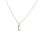 9k Yellow Gold White Diamonds Necklace