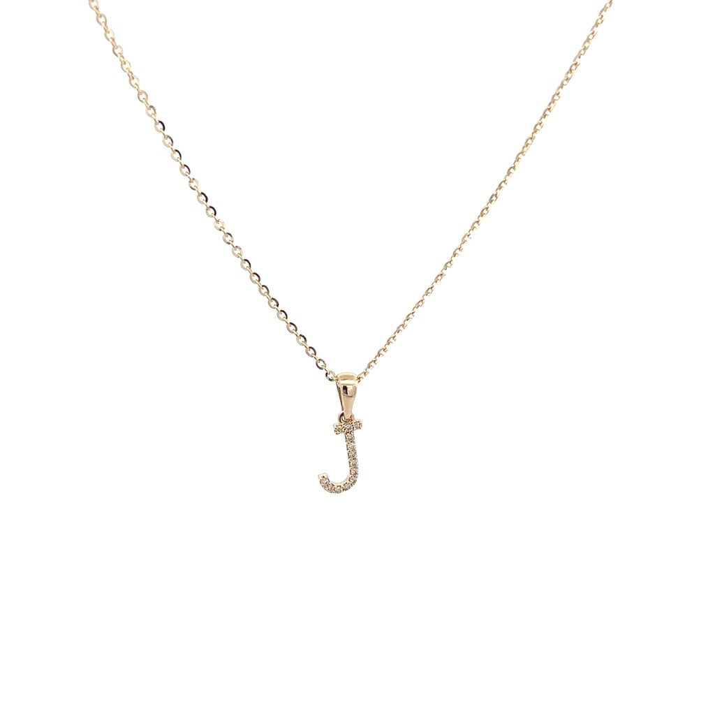 9k Yellow Gold White Diamonds Necklace