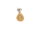 18k Yellow Gold Tsavorites & White Diamonds Pendant