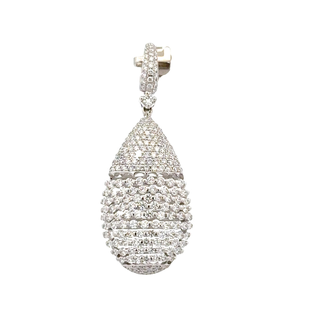 18k White Gold White Diamonds Pendant