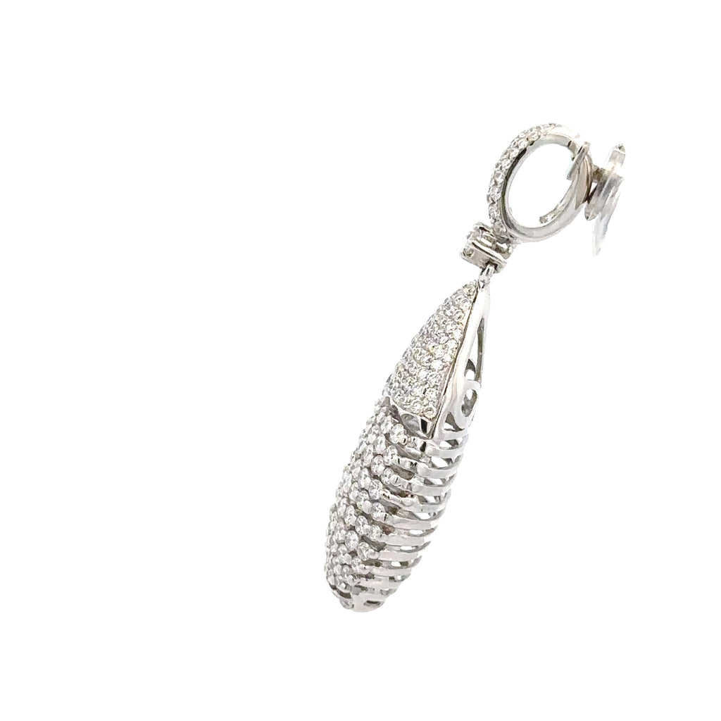 18k White Gold White Diamonds Pendant