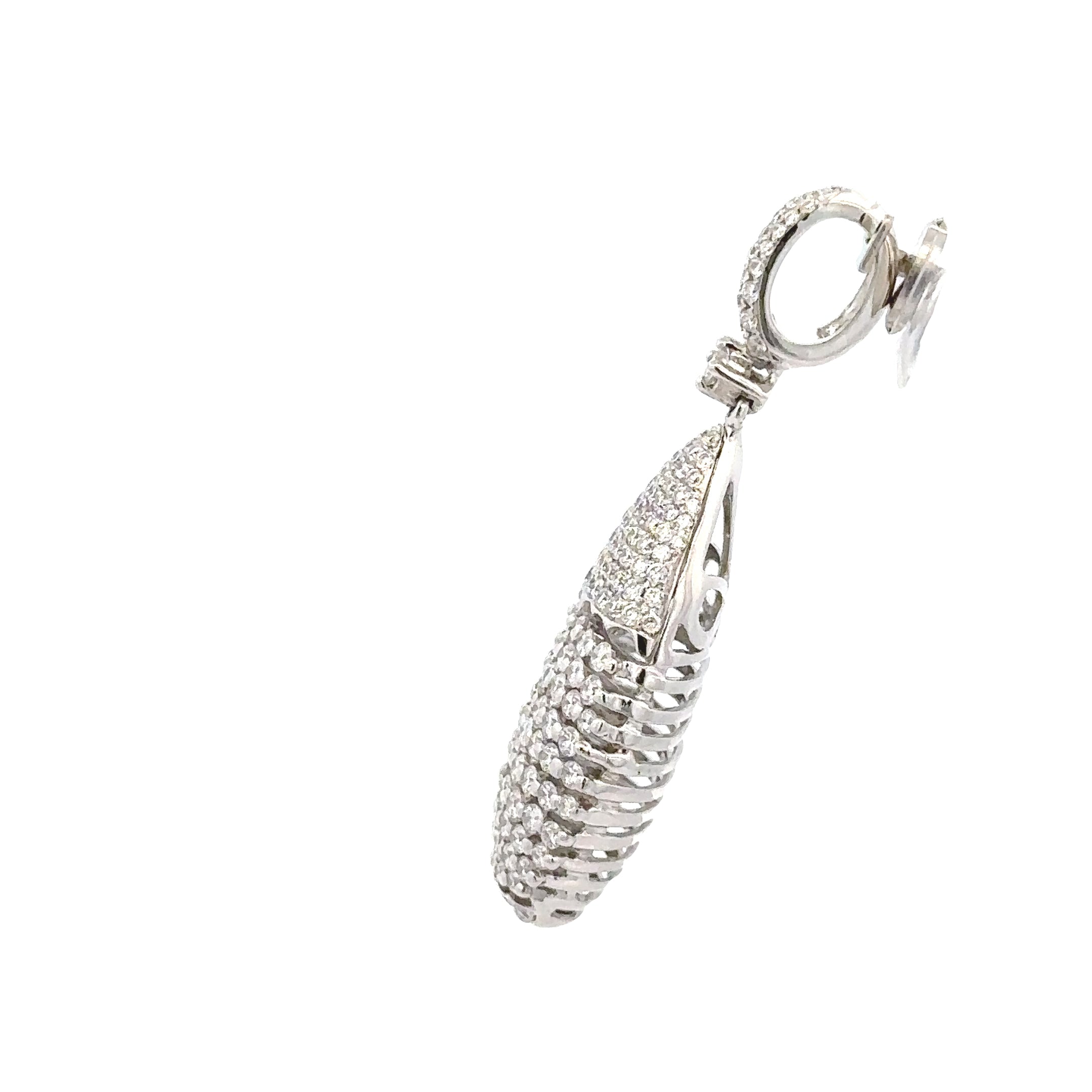 18k White Gold White Diamonds Pendant