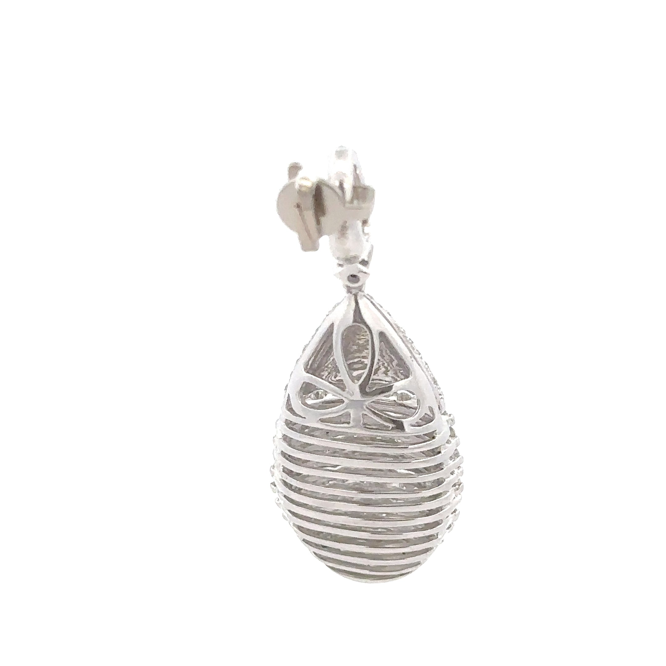 18k White Gold White Diamonds Pendant