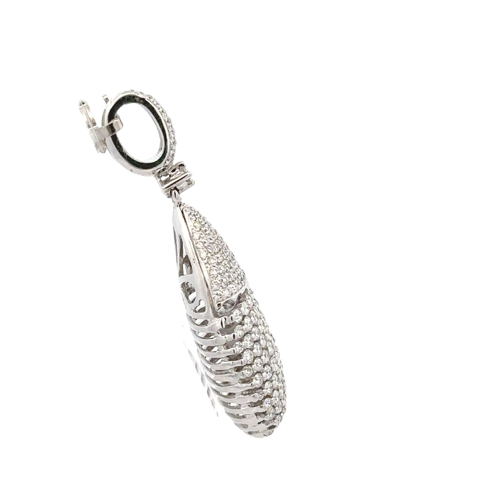 18k White Gold White Diamonds Pendant