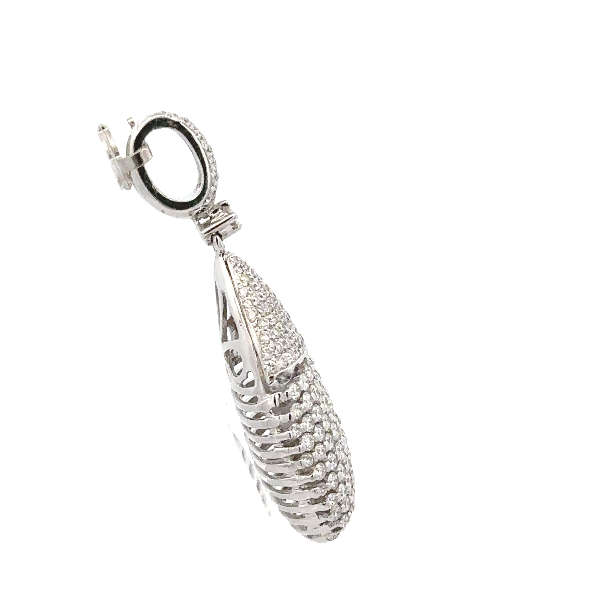 18k White Gold White Diamonds Pendant