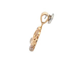 18k Yellow Gold Ruby & White Diamonds Pendant