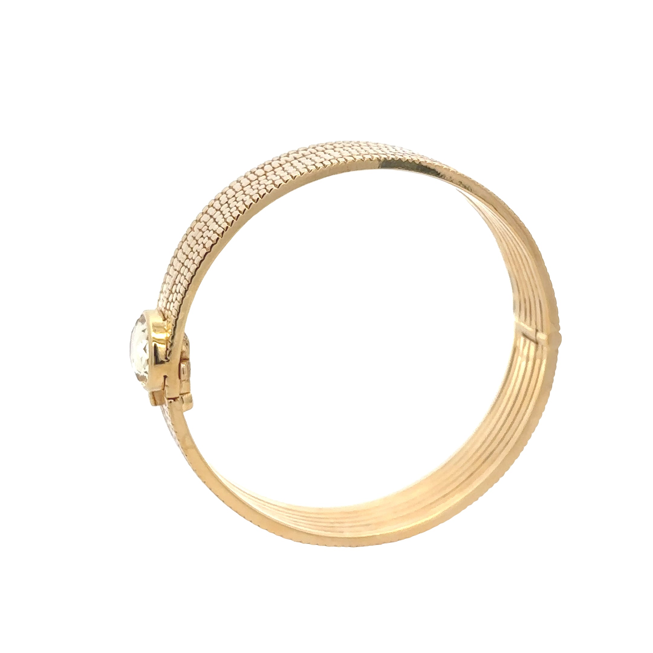 18k Yellow Gold Yellow Sapphire Bangle