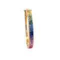 18k Yellow Gold Mix Sapphire & White Diamonds Bangles