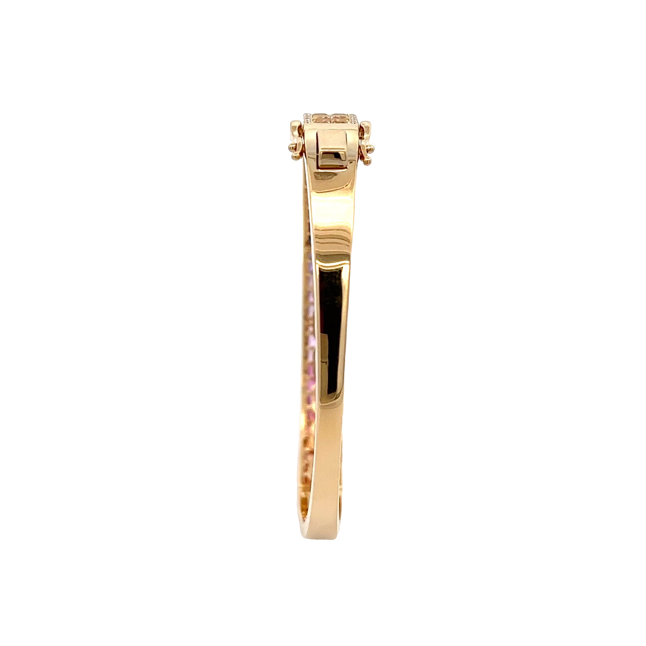 18k Yellow Gold Mix Sapphire & White Diamonds Bangles