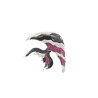 18k White Gold Ruby Onyx & White Diamonds Booches