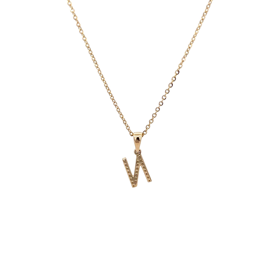 9k Yellow Gold White Diamonds Necklace