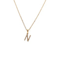 9k Yellow Gold White Diamonds Necklace