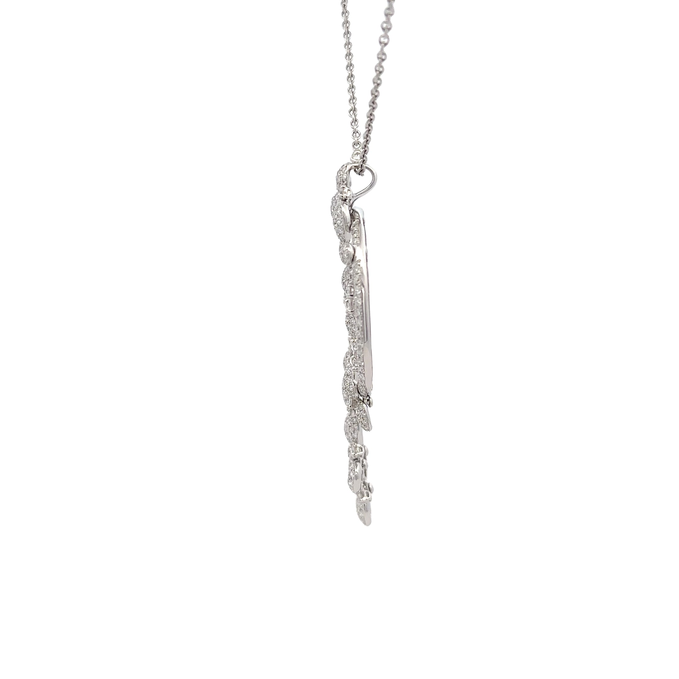 18k White Gold White Diamonds Pendant