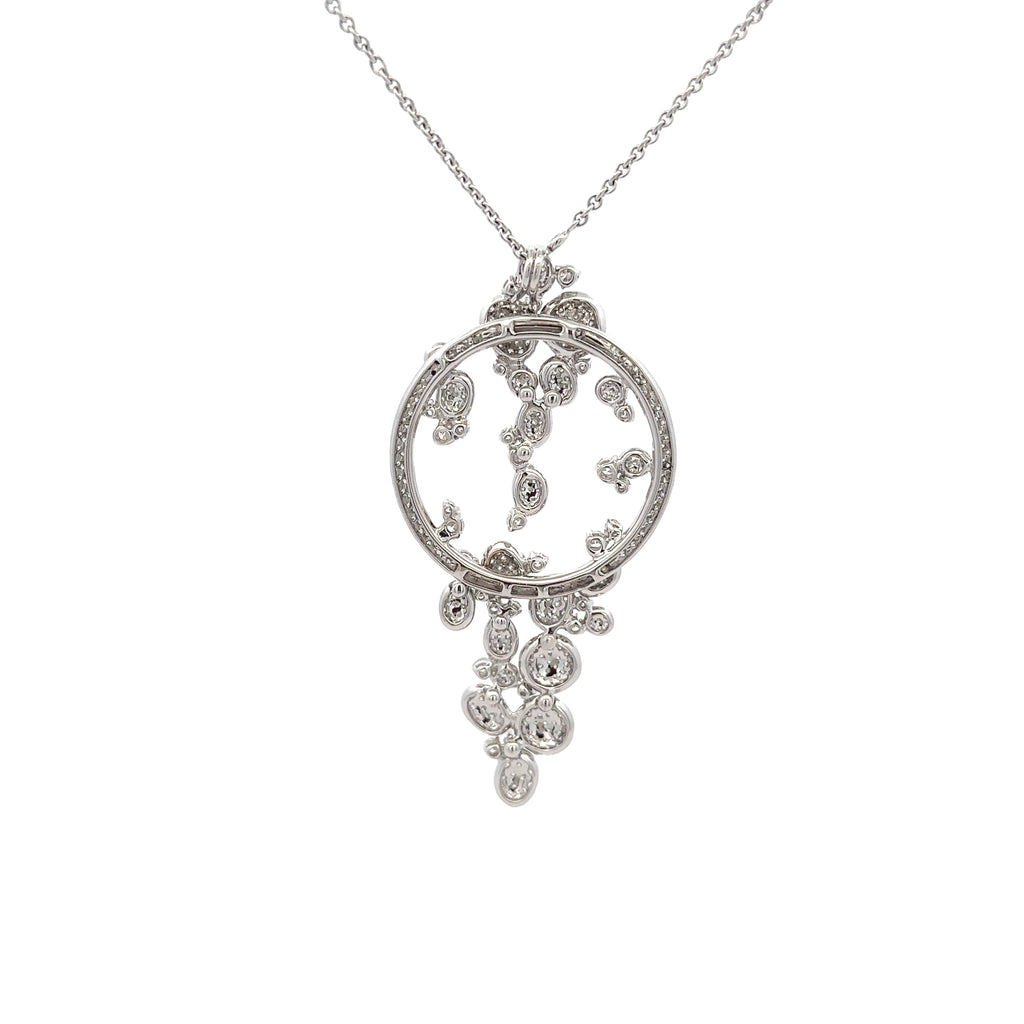 18k White Gold White Diamonds Pendant