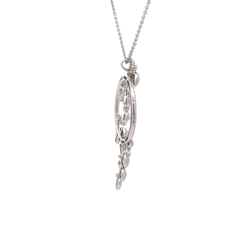 18k White Gold White Diamonds Pendant