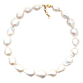 18k Yellow Gold White Pearl Necklace
