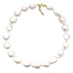18k Yellow Gold White Pearl Necklace