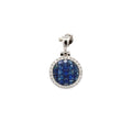 18k White Gold Sapphire & White Diamonds Pendant