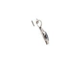 18k White Gold Sapphire & White Diamonds Pendant