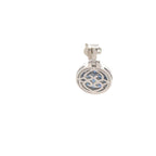 18k White Gold Sapphire & White Diamonds Pendant