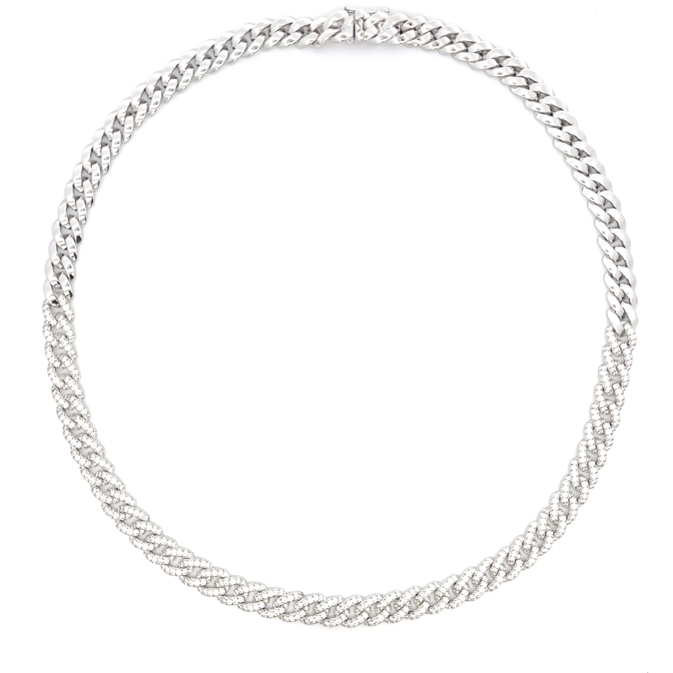 18k White Gold White Diamonds Necklace
