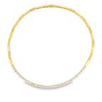 18k Yellow Gold White Diamonds Necklace