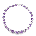 18k White Gold Amethyst & White Diamonds Necklace
