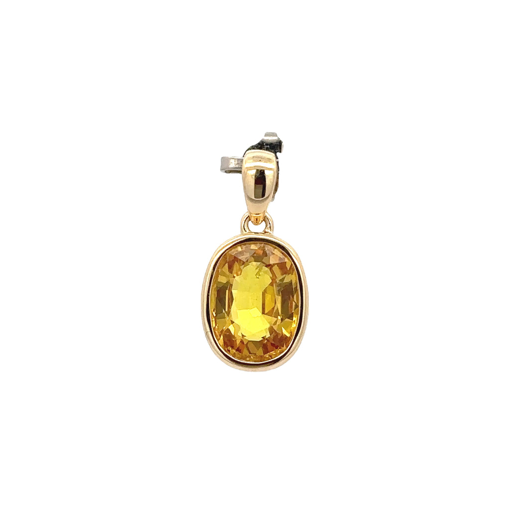 18k Yellow Gold Yellow Sapphire Pendants