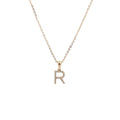 9k Yellow Gold White Diamonds Necklace