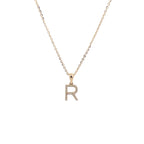 9k Yellow Gold White Diamonds Necklace