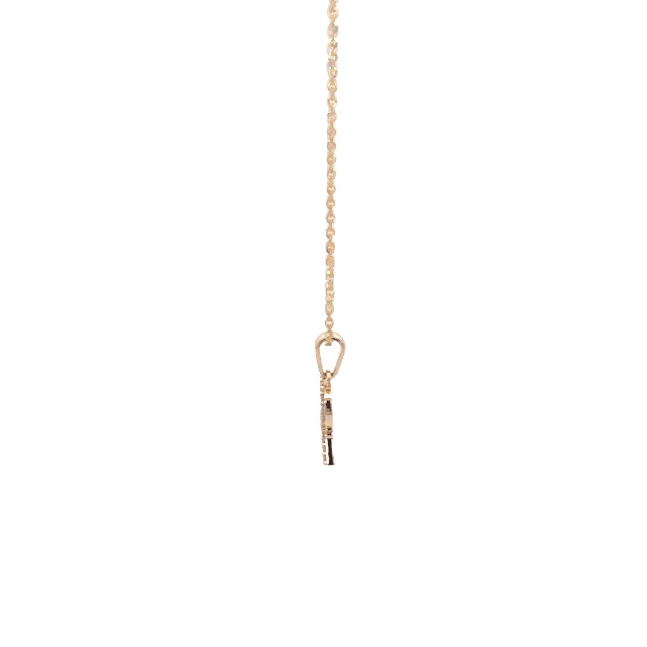 9k Yellow Gold White Diamonds Necklace