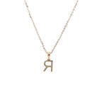 9k Yellow Gold White Diamonds Necklace