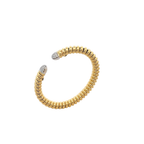 18k Yellow Gold White Diamonds Bangles