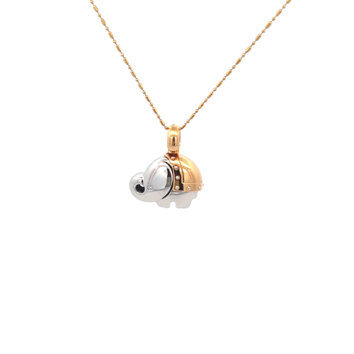 18k Pink & White Gold White Diamonds Pendants