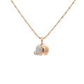 18k Yellow Gold White Diamonds Pendant
