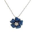 18k White Gold Sapphire & White Diamonds Pendants