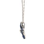18k White Gold Sapphire & White Diamonds Pendants