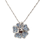 18k White Gold Sapphire & White Diamonds Pendants