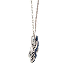 18k White Gold Sapphire & White Diamonds Pendants