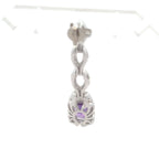 18k White Gold Amethyst & White Diamonds Pendant