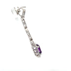 18k White Gold Amethyst & White Diamonds Pendant
