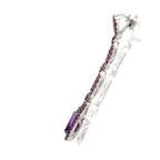 18k White Gold Amethyst & Ruby Pendant