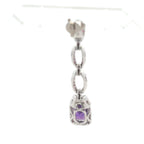 18k White Gold Amethyst & Ruby Pendant