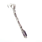 18k White Gold Amethyst & Ruby Pendant